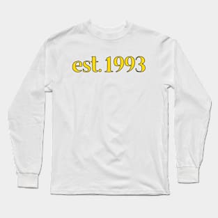 Est. 1993 Cartoonish Retro Birthday Long Sleeve T-Shirt